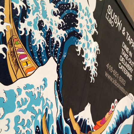 Kibo Sushi Mural in Toronto, Ontario