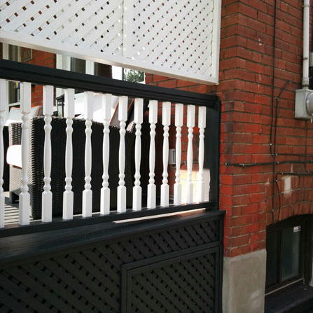 Alternate angle of the deck repainted in Leslieville, Toronto, ON