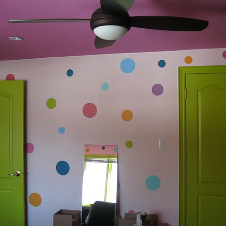 Children's bedroom custom mural design and paint in Summerhill, Toronto, Ontario