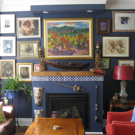 Blue dining room repaint in Summerhill, Toronto, ON