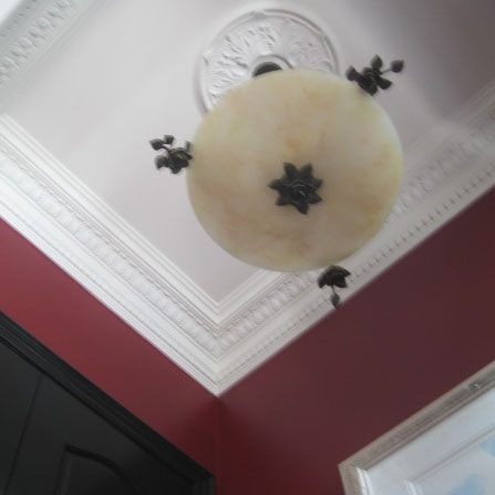 Burgundy entranceway repaint in Summerhill, Toronto, ON