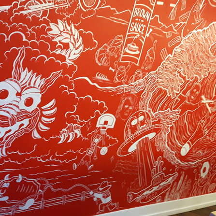 Rashers @ Ossington Ave and Dundas St West - Interior mural