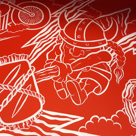 Rashers mural - Close-up photo 